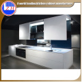 Glossy modulares Flat Fiber Móveis de cozinha com pedras de bancada